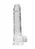 Realistyczny penis na przyssawce dildo clear 23 cm